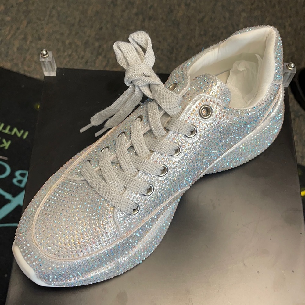 Silver Rhinestone Sneakers